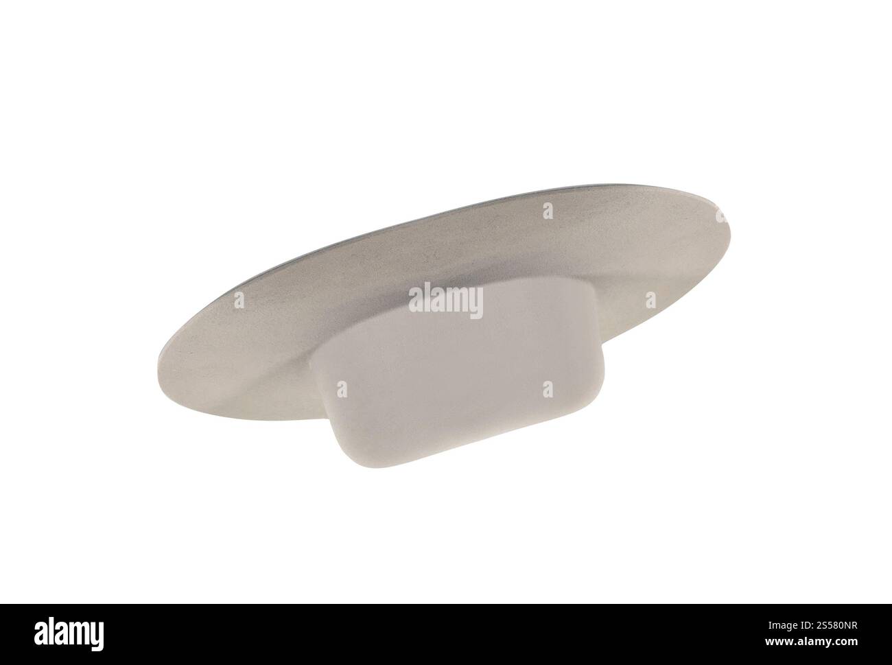 Chapeau blanc panama isolé sur fond blanc Banque D'Images