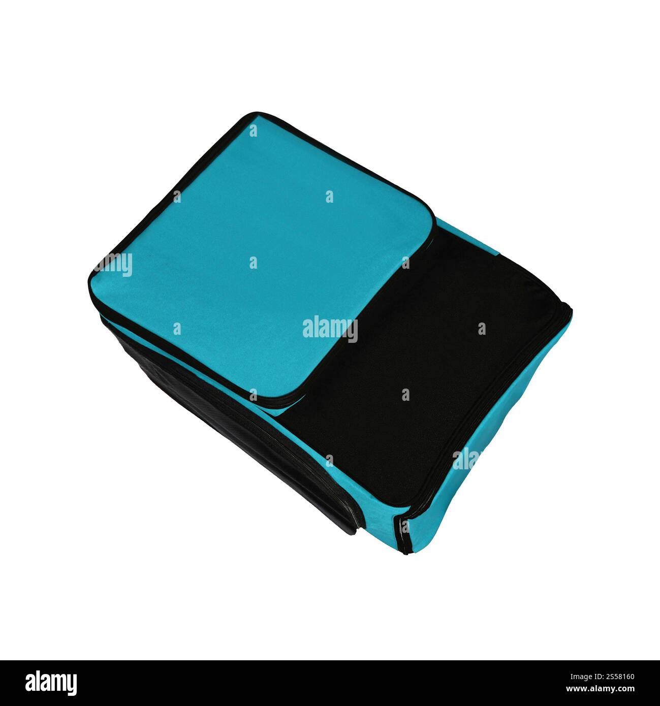 Sac à dos debout sur fond blanc Banque D'Images