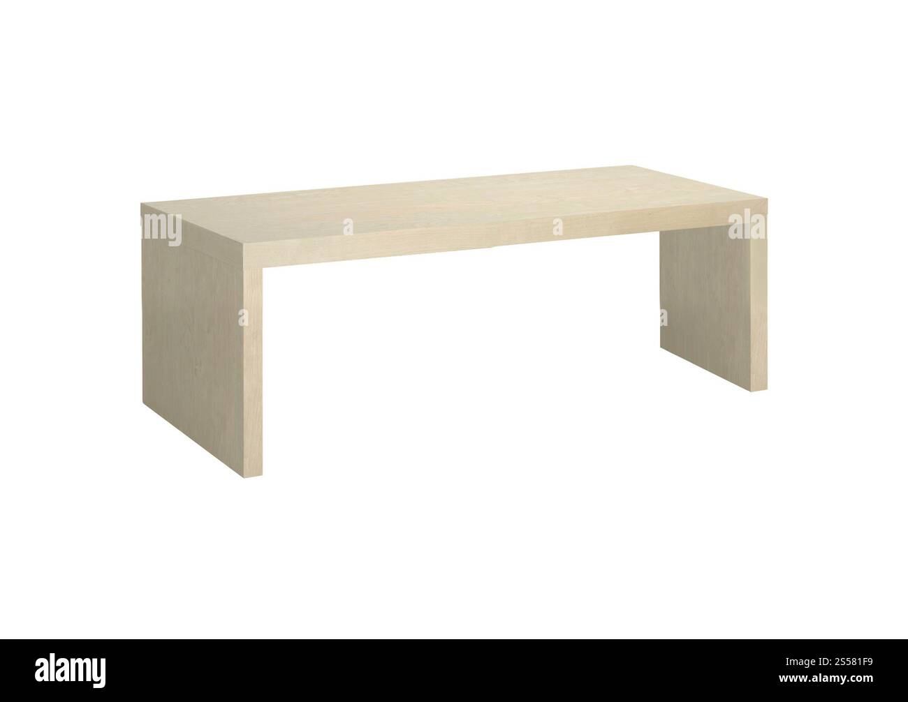 Banc de parc en bois isolé sur fond blanc. Banc de parc en bois isolé Banque D'Images