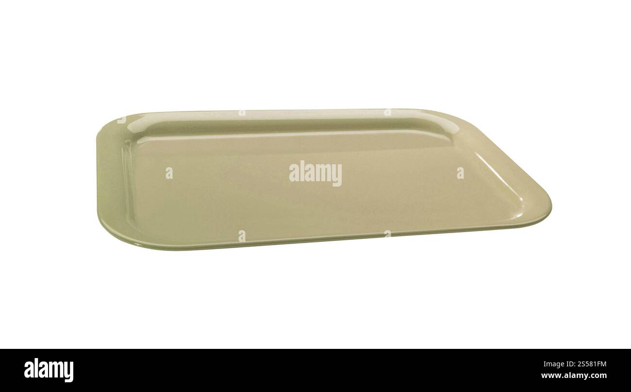 plateau isolé sur fond blanc. plateau isolé sur blanc Banque D'Images