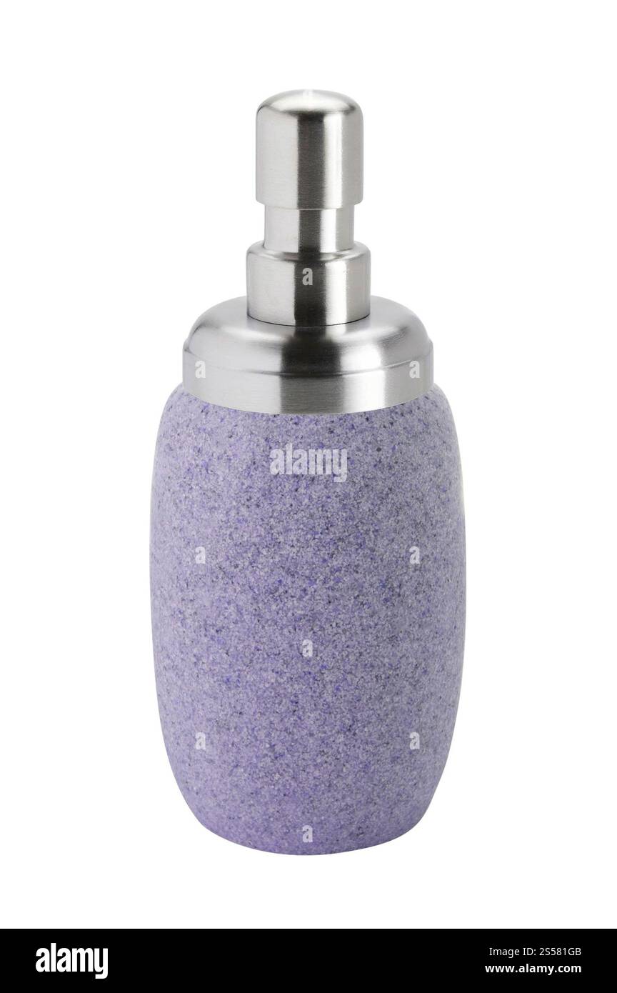 La bouteille de roche cosmétique isolée sur fond blanc. La bouteille de roche cosmétique Banque D'Images