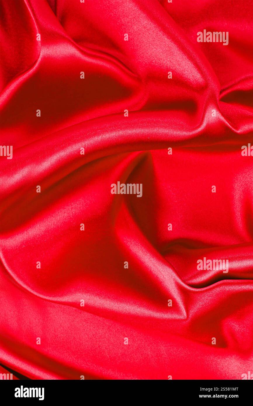 ed soie satin gros plan. satin de soie rouge Banque D'Images