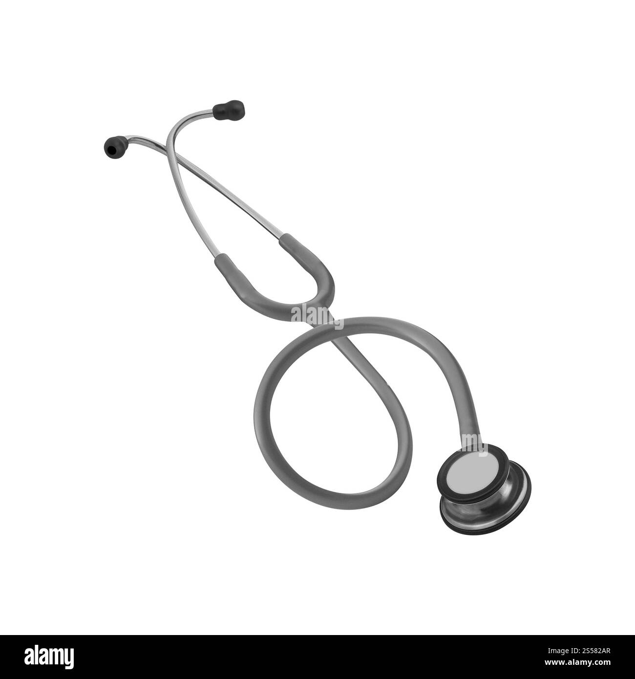 stéthoscope isolé sur fond blanc. stéthoscope Banque D'Images