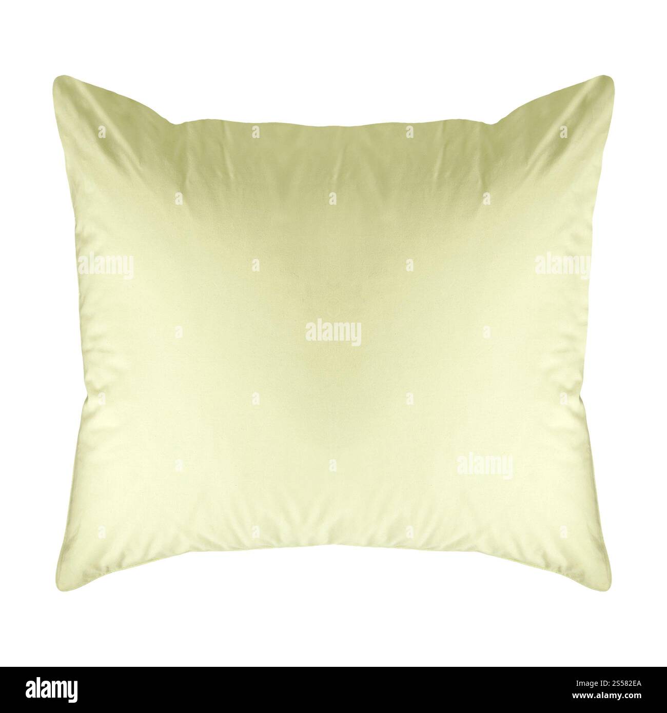 Coussin bleu isolé sur fond blanc. Coussin bleu isolé sur blanc Banque D'Images