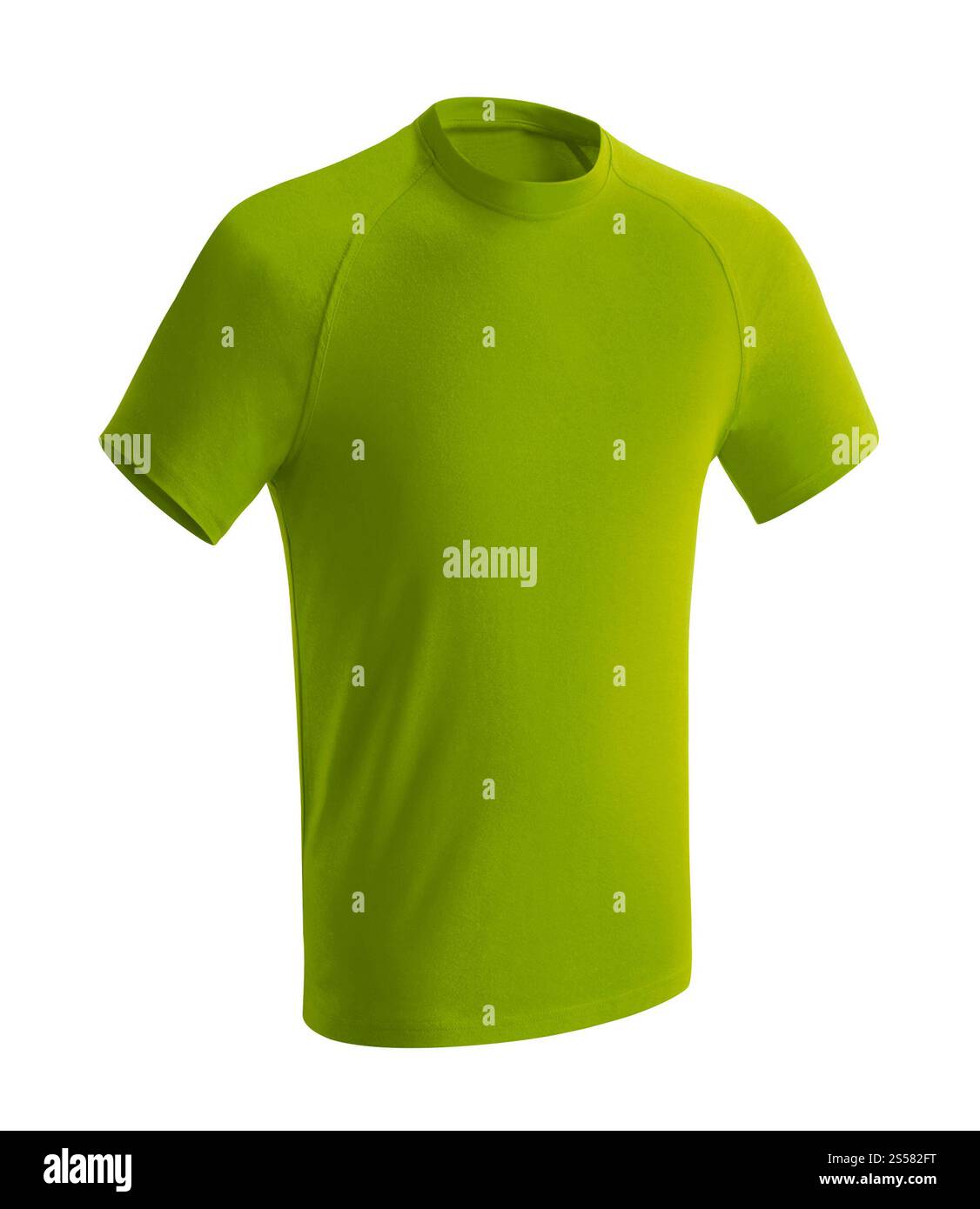 Tshirt vert isolé sur fond blanc. Tshirt vert islated sur blanc Banque D'Images