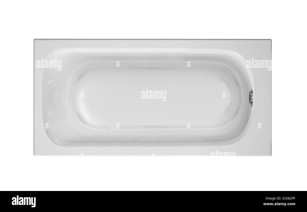 baignoire isolée sur fond blanc. baignoire isolée Banque D'Images