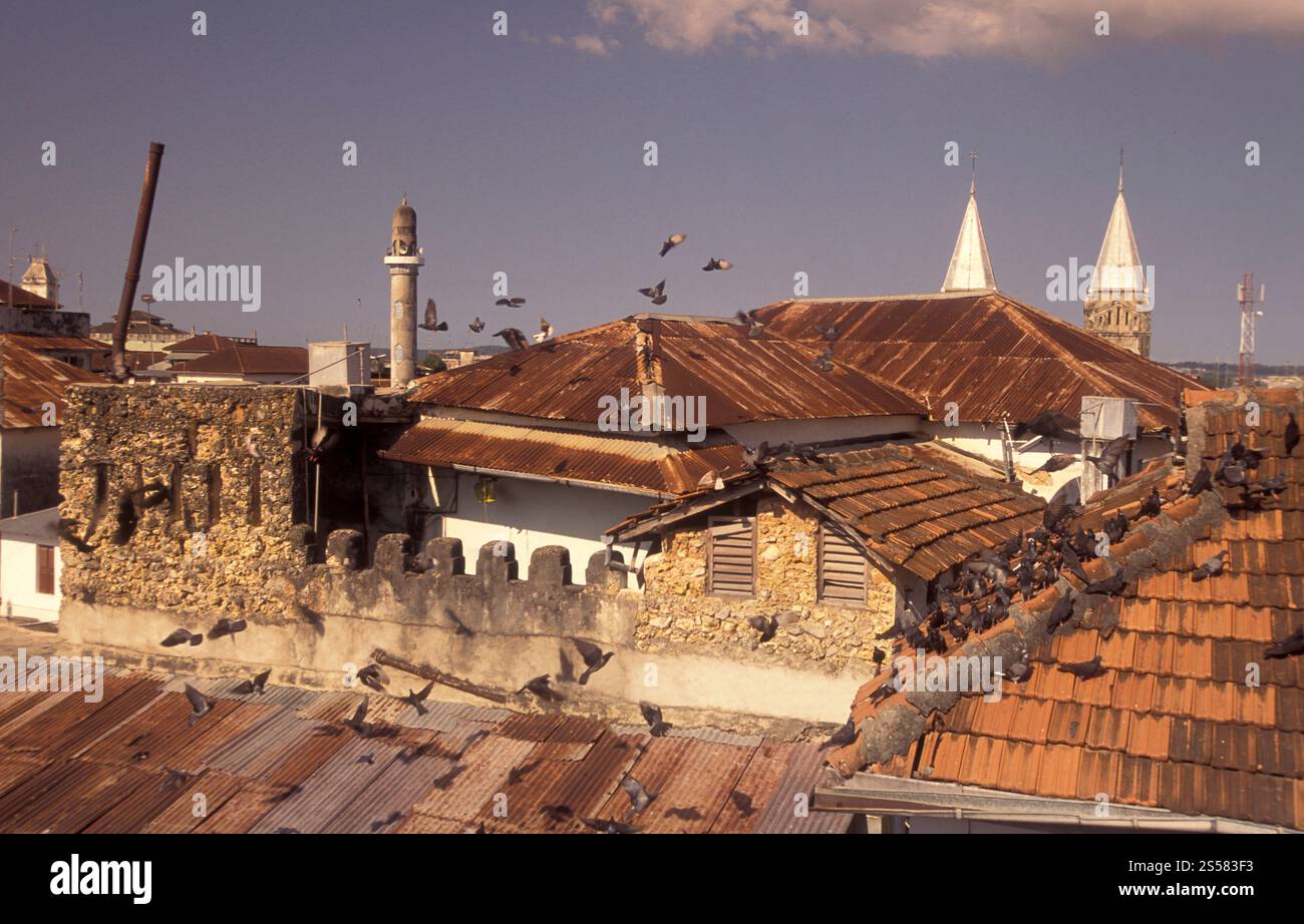 Une vue de la vieille ville de Stone Town sur l'île de Zanzibar en Tanzanie. Tanzanie, Zanzibar, Stone Town, octobre 2004 Banque D'Images