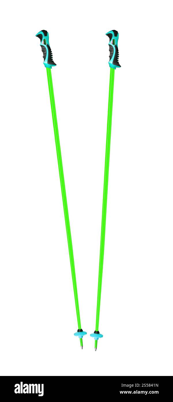 bâtons de randonnée avec de grandes tasses à neige Banque D'Images