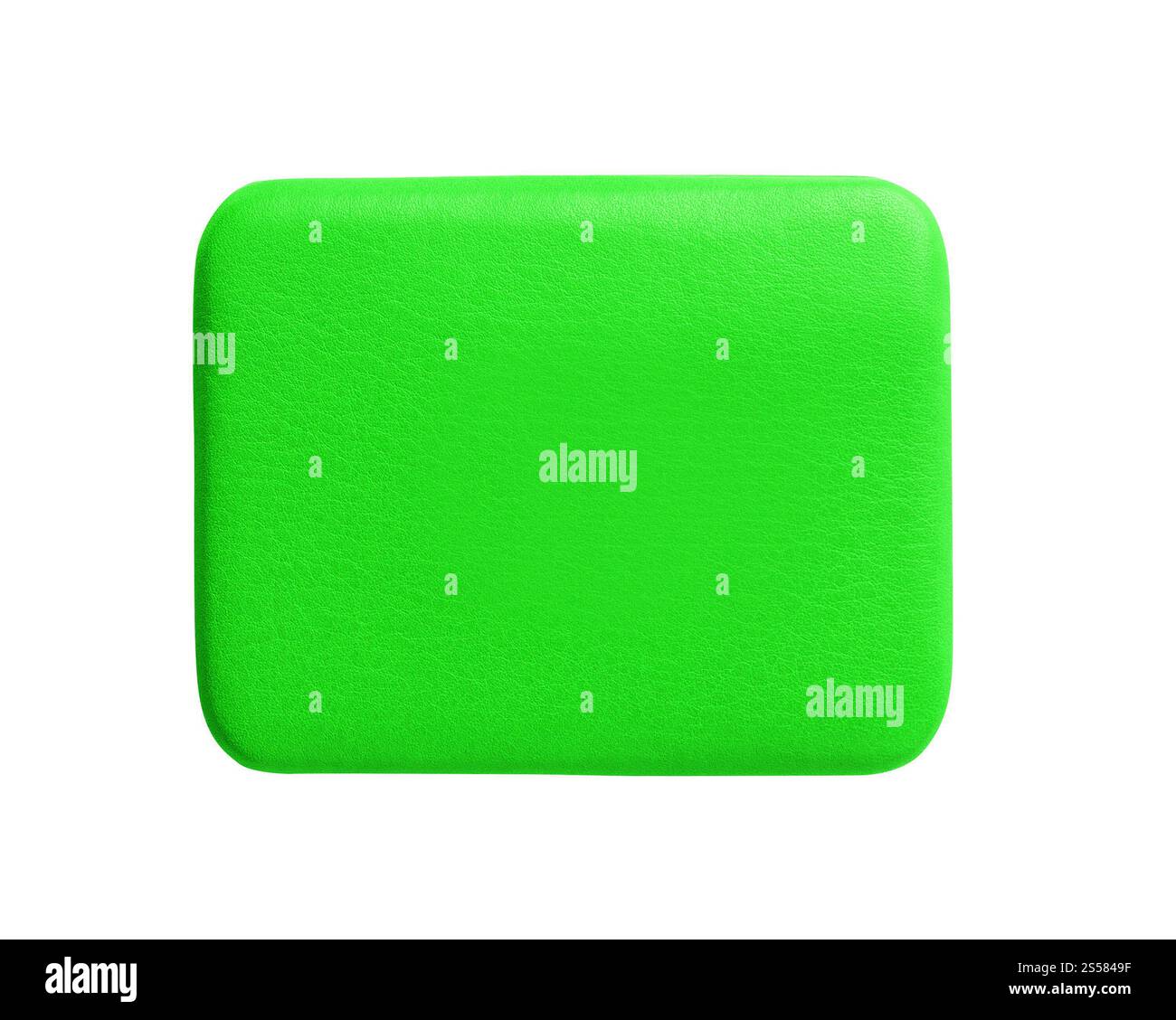 Sac à main vert sur fond blanc Banque D'Images