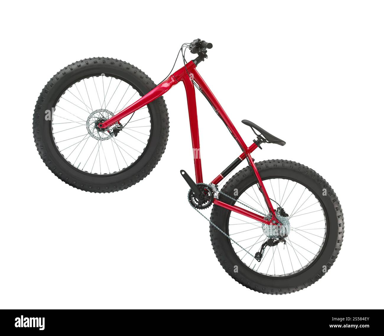 Vélo de montagne rouge Banque D'Images