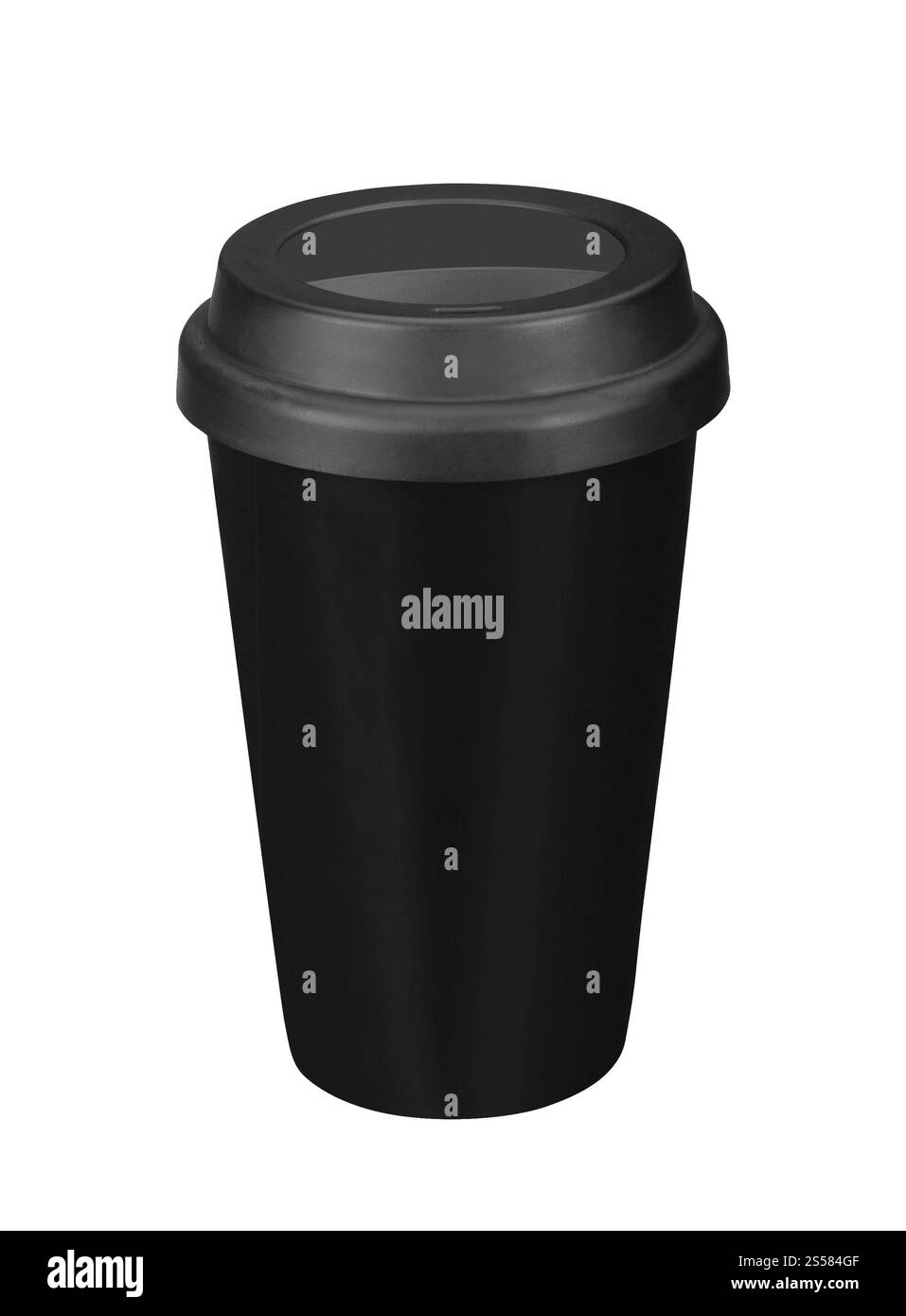 Tasse à café en papier noir Banque D'Images