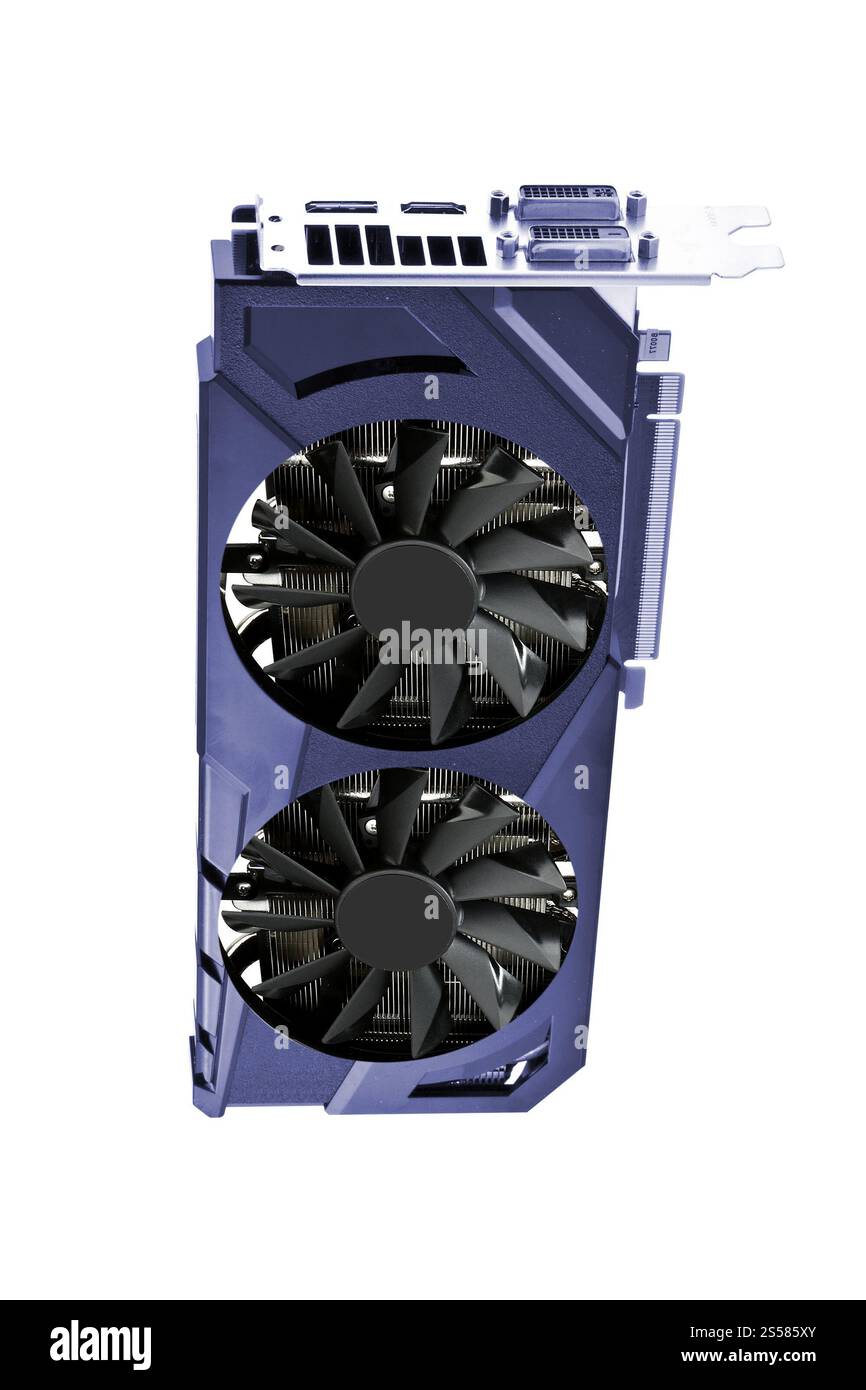 carte vidéo isolée sur blanc Banque D'Images