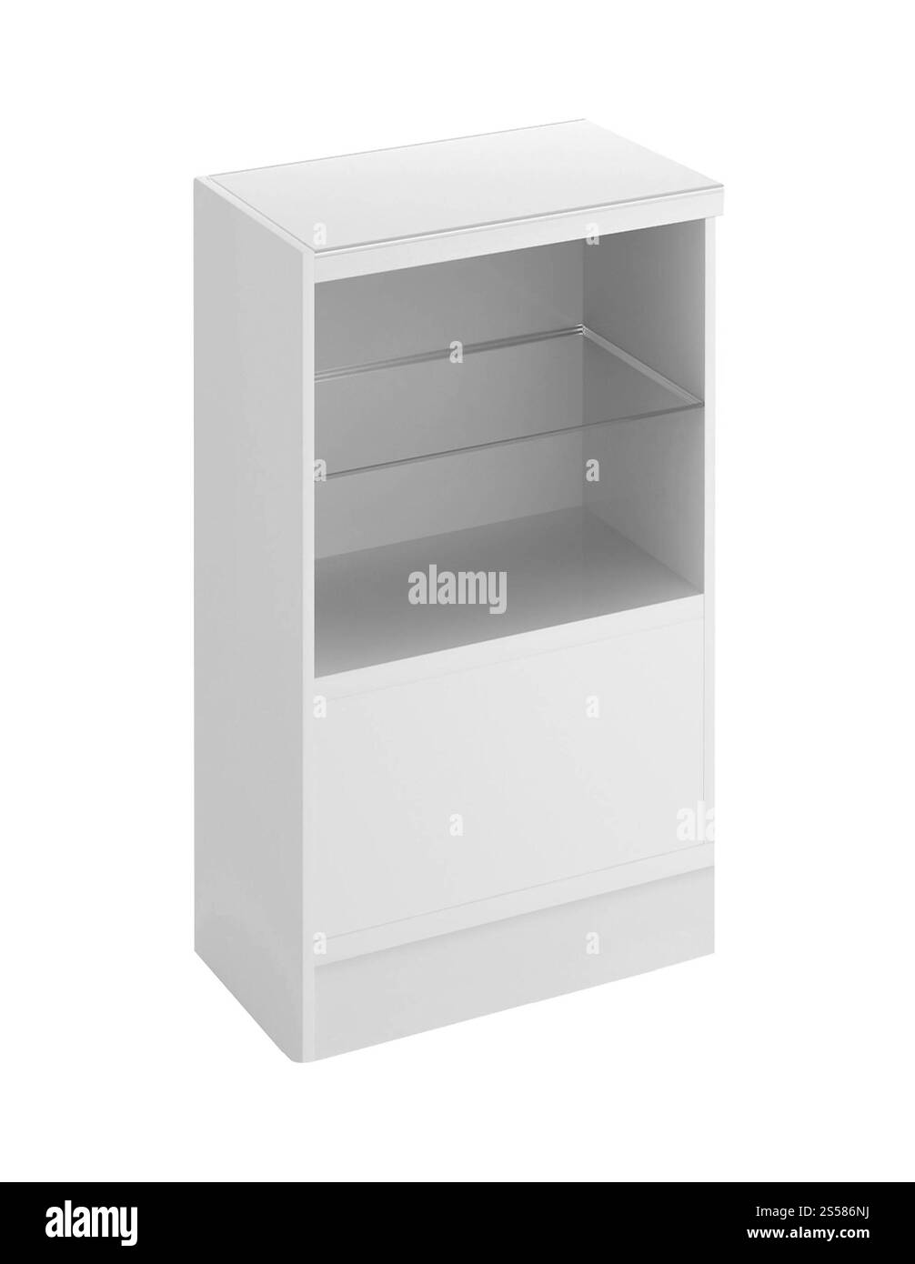 cabinetisolated en bois sur fond blanc Banque D'Images