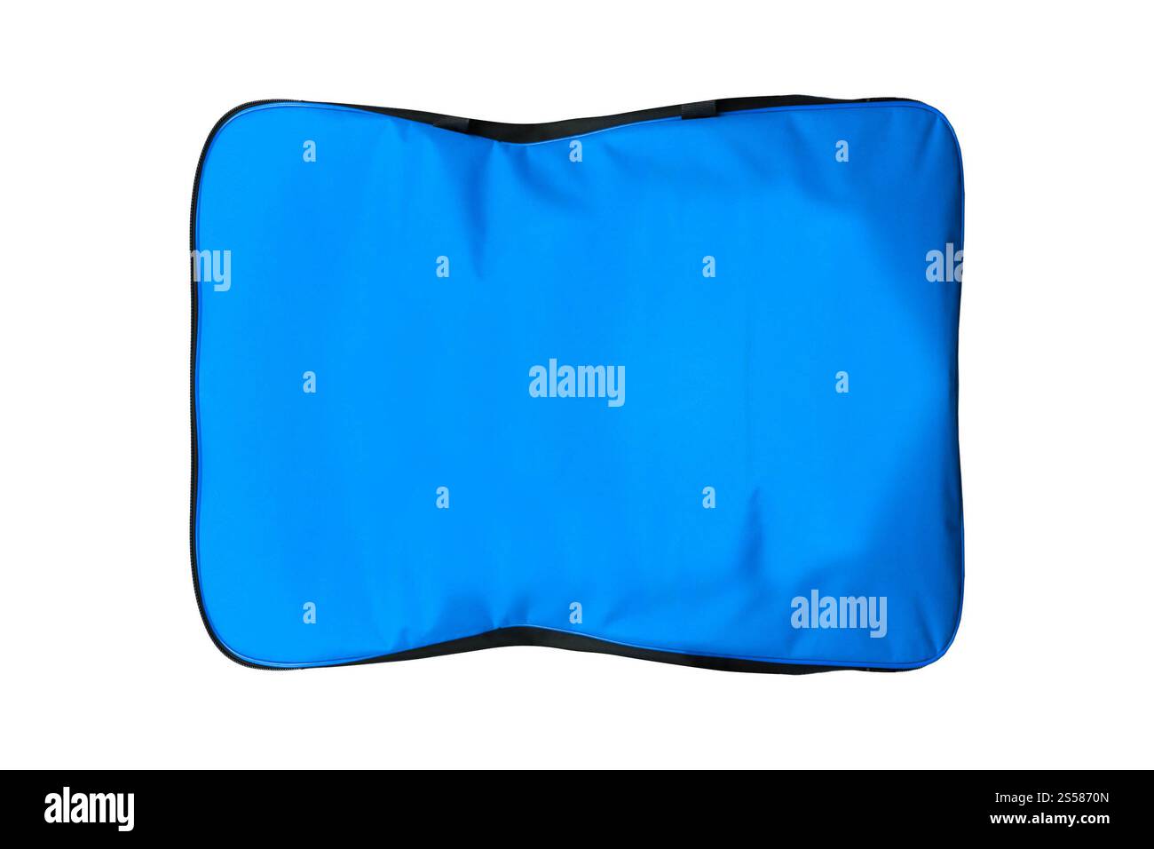 Sac bleu isolé sur blanc Banque D'Images