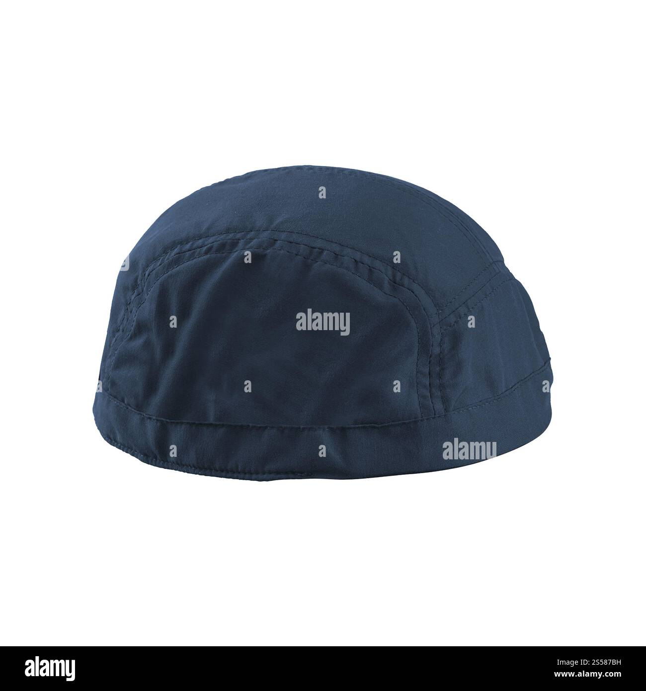 Un chapeau bleu est sur fond blanc Banque D'Images