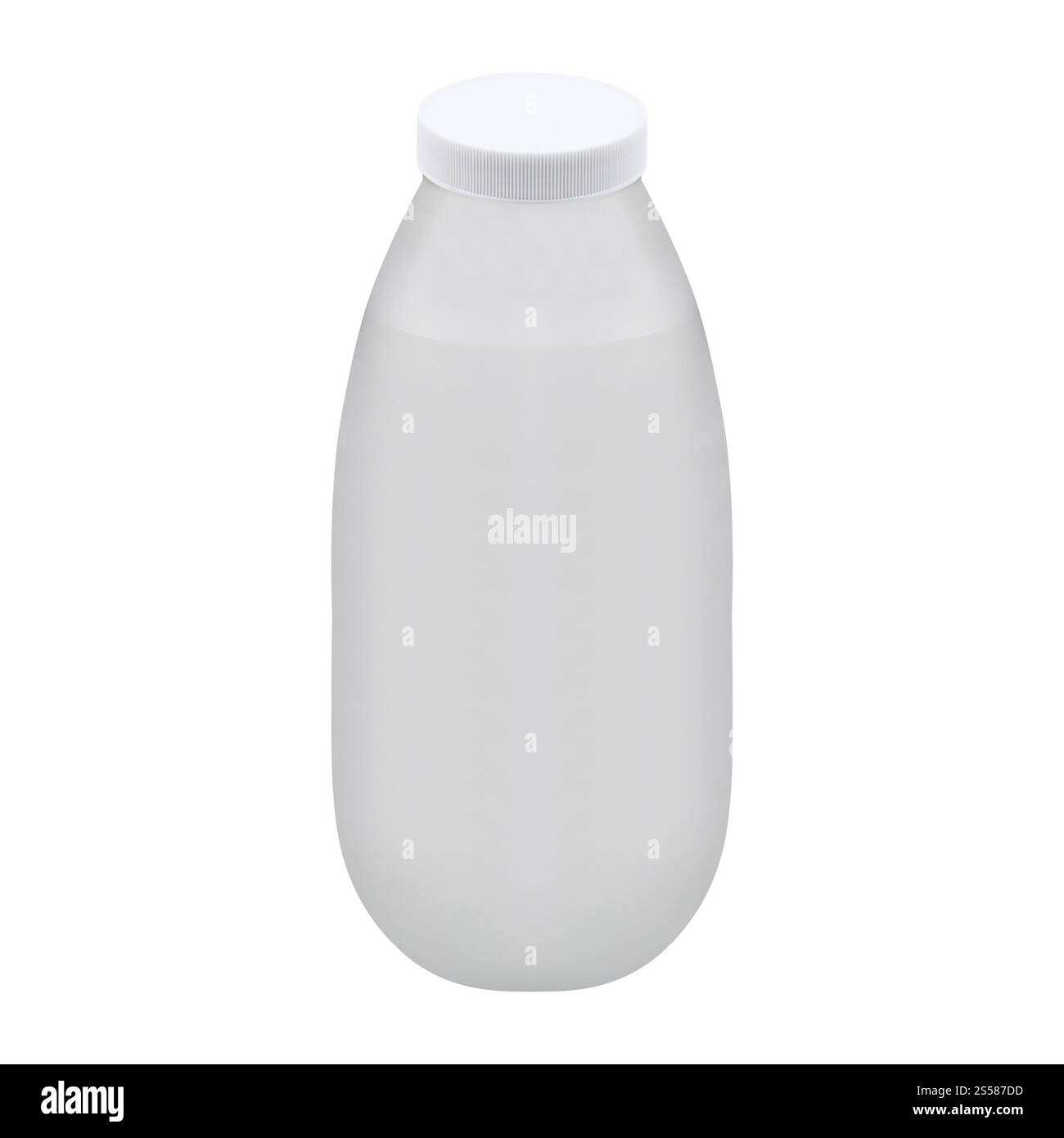 Récipient en plastique blanc isolé sur fond blanc Banque D'Images