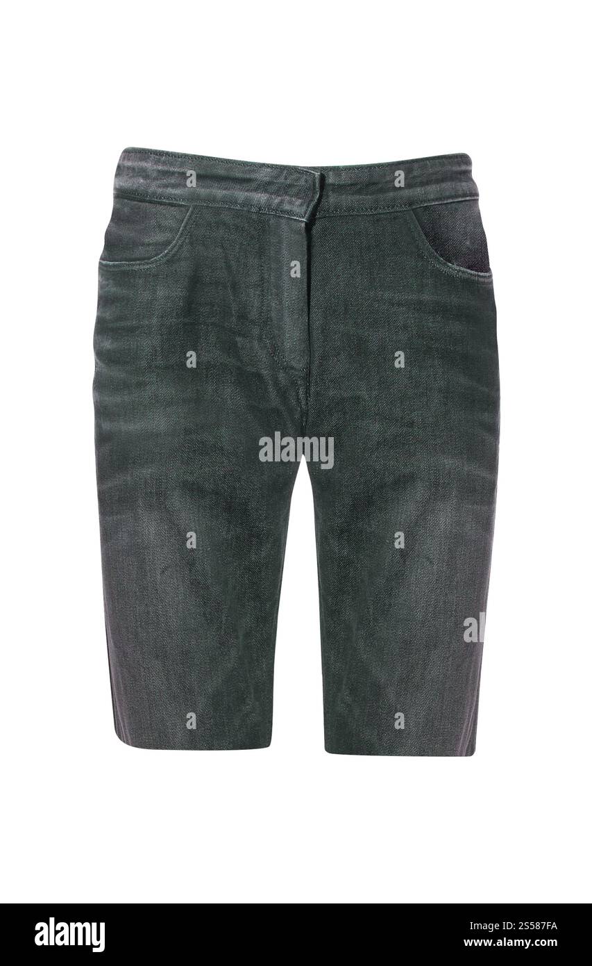 Short Jean homme isolé Banque D'Images