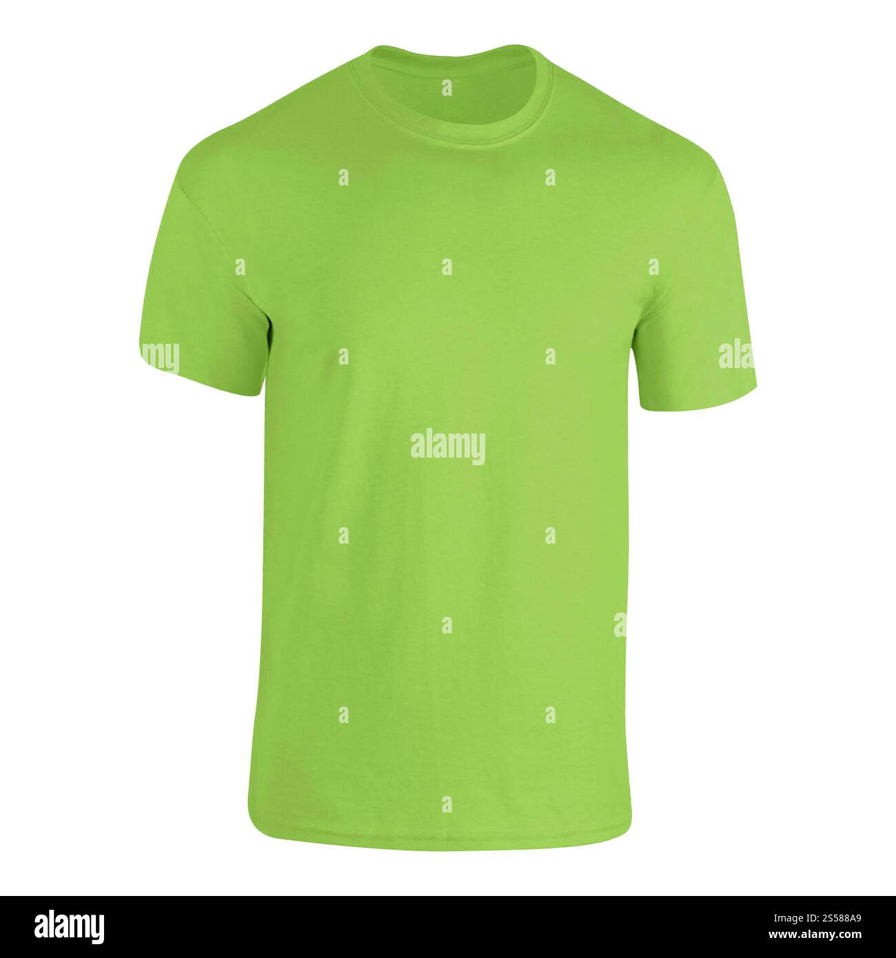 Tshirt vert isolé sur blanc Banque D'Images