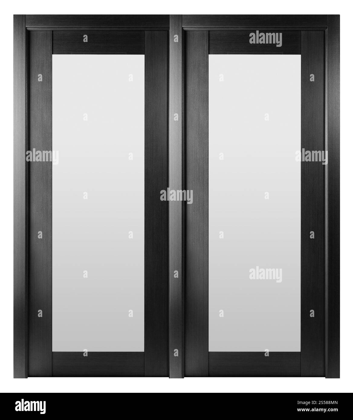 Image frontale d'une porte fermée, isolée sur blanc Banque D'Images