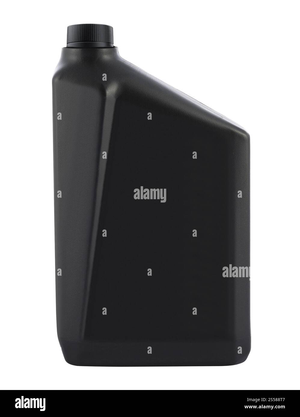 Bouteille avec de l'huile machine isolé sur fond blanc Banque D'Images