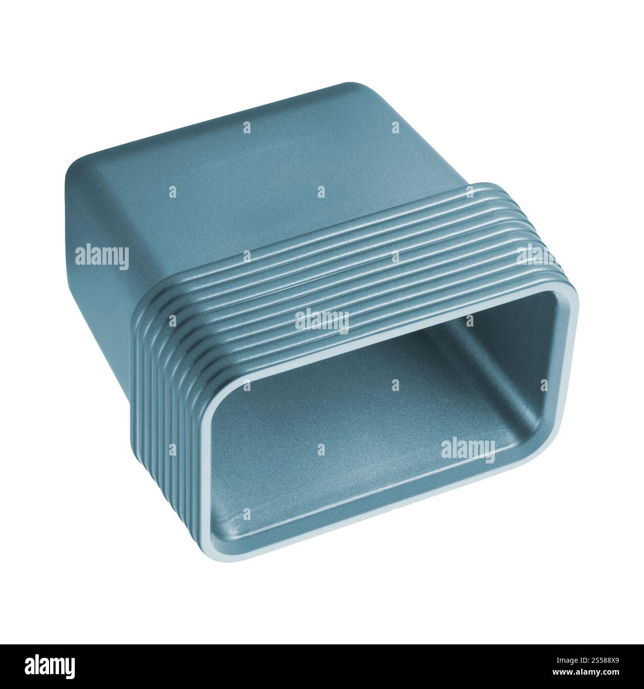 Récipient en plastique isolé sur fond blanc Banque D'Images