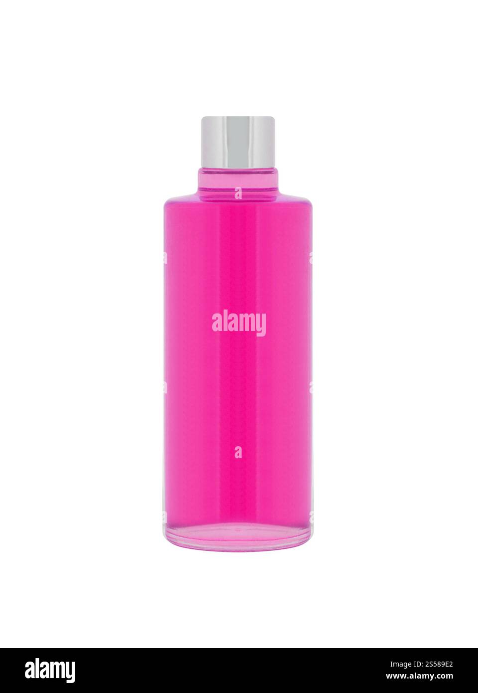 Bouteille en plastique de savon liquide rose Banque D'Images