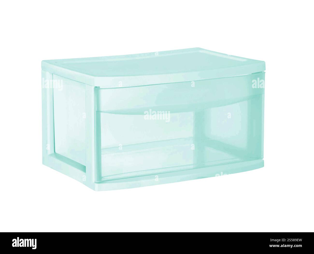récipient en plastique isolé sur blanc Banque D'Images