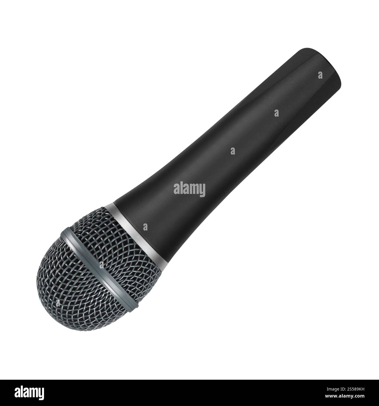 Microphone musical isolé Banque D'Images