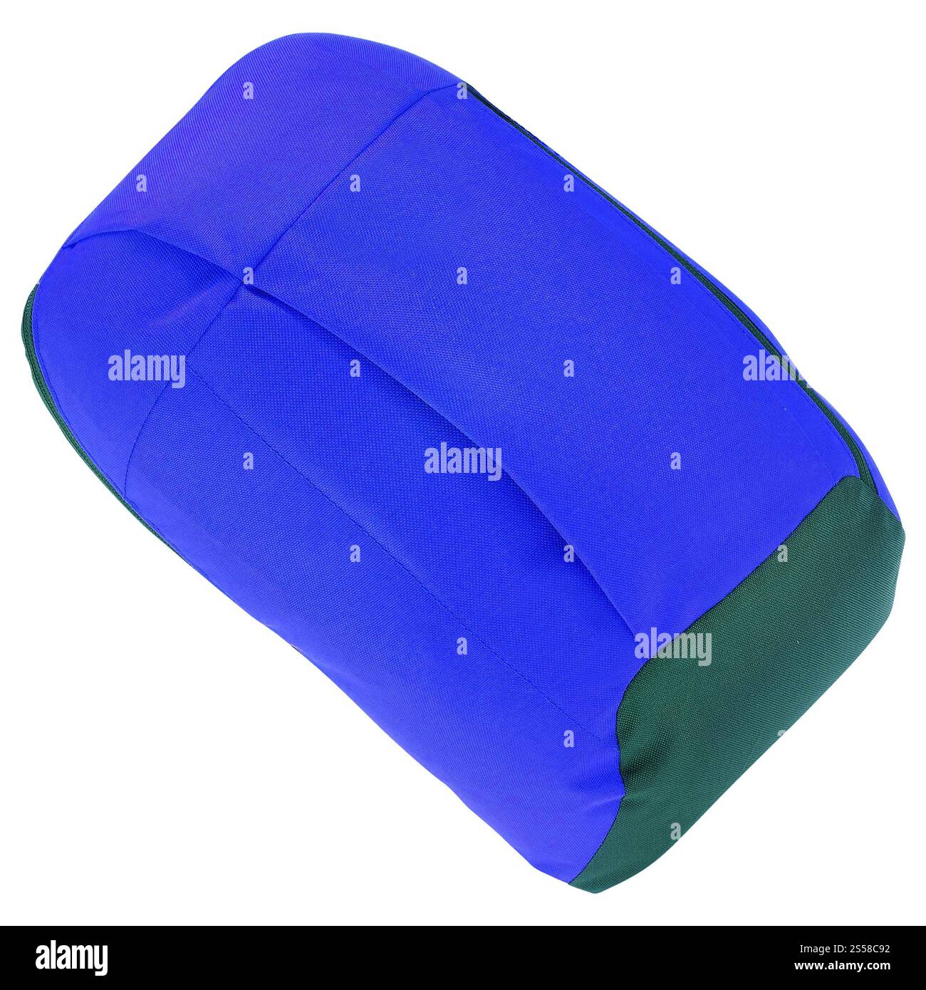 Sac à dos bleu isolated on white Banque D'Images