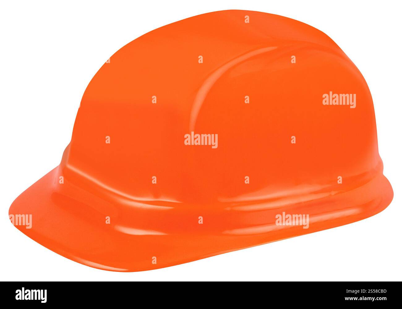 Casque de construction sur fond blanc Banque D'Images