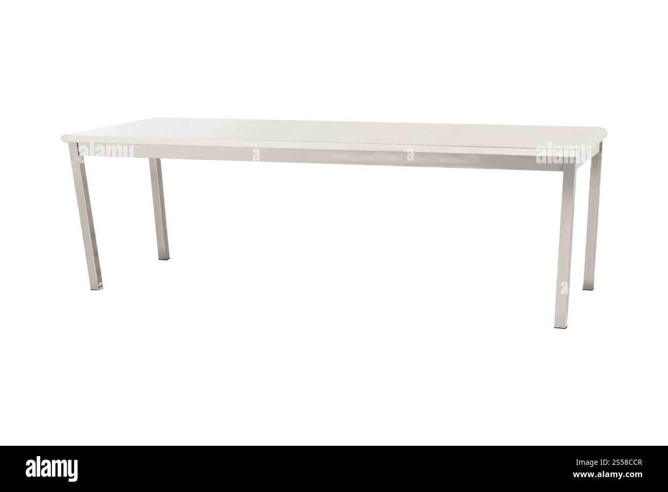 Banc blanc isolé Banque D'Images