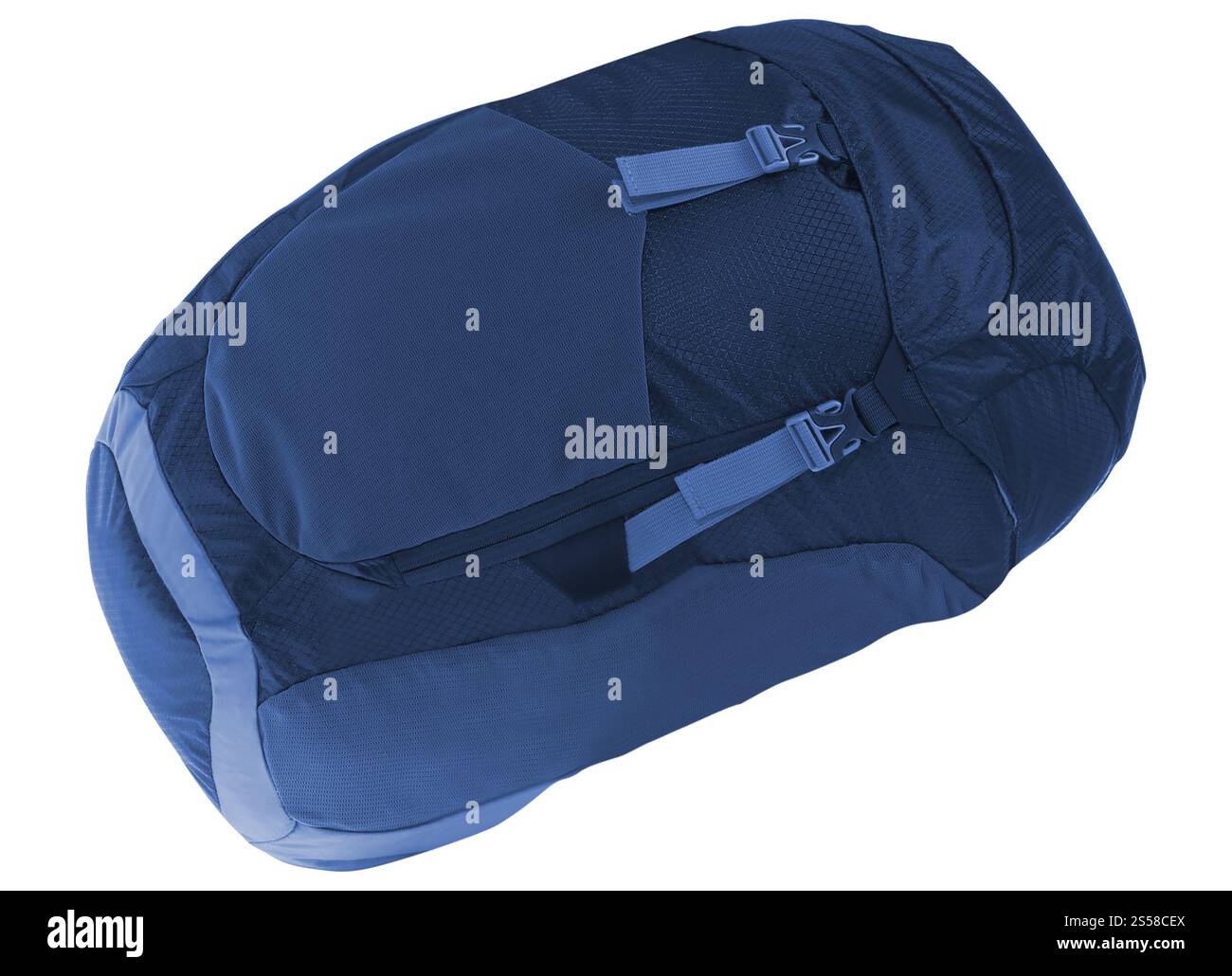 Sac à dos bleu isolé Banque D'Images