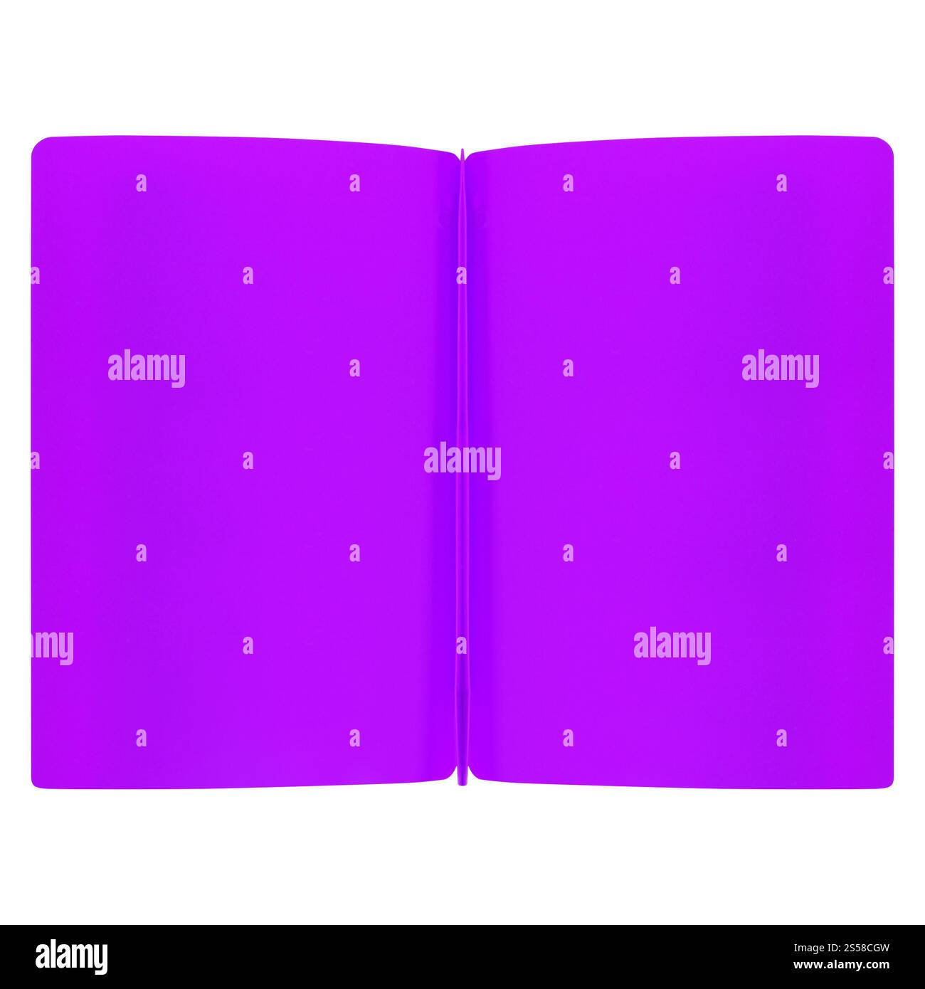 Dossier violet ouvert Banque D'Images