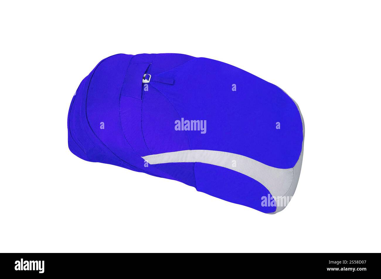 sac à dos bleu isolé sur fond blanc Banque D'Images