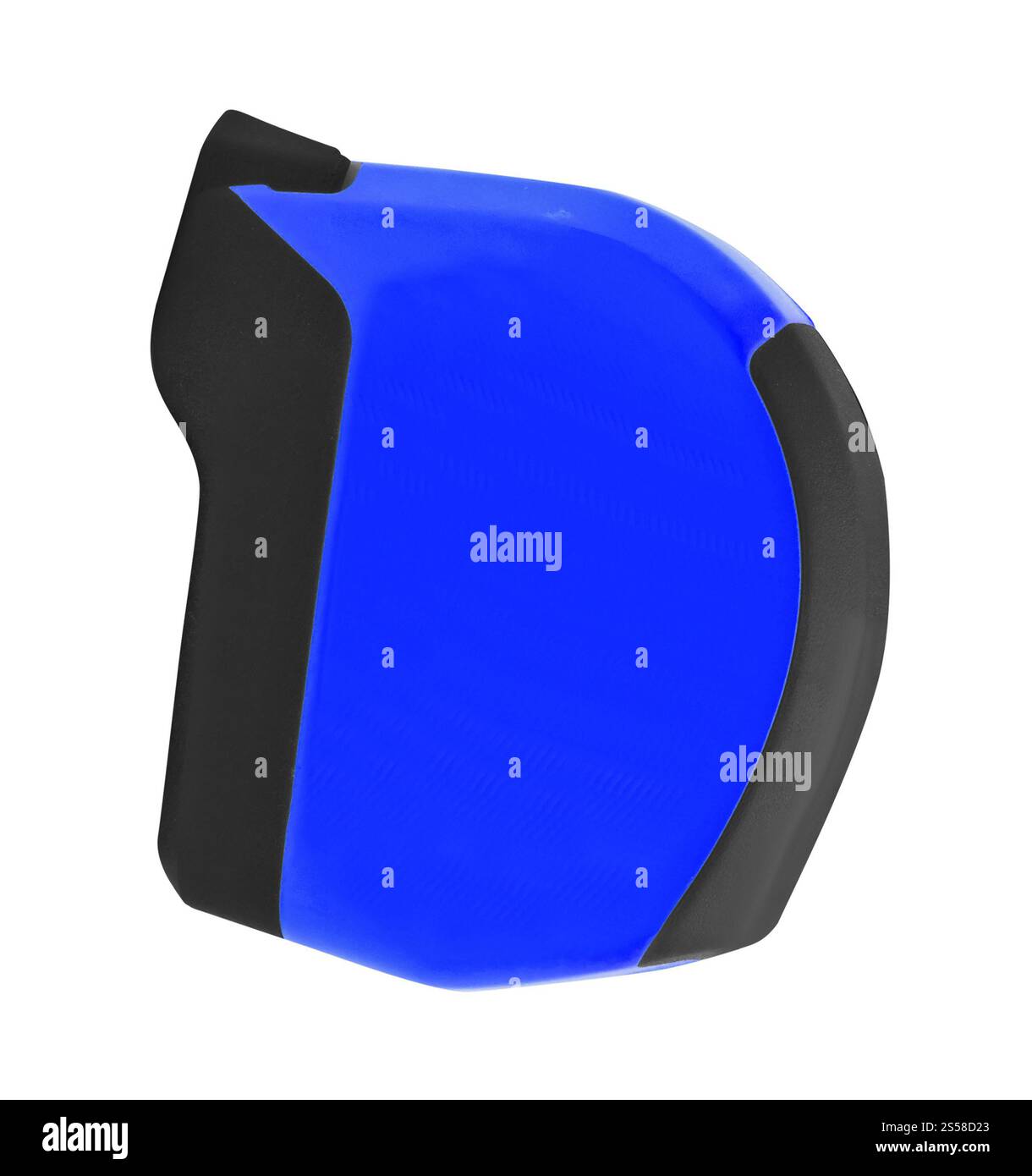 Roulette pour mesurer des distances sur fond blanc Banque D'Images