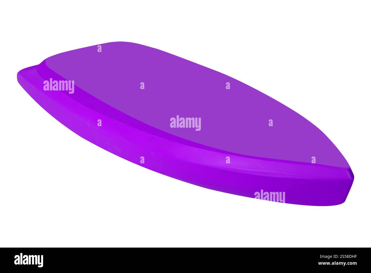 kayak en plastique violet isolé sur fond blanc Banque D'Images