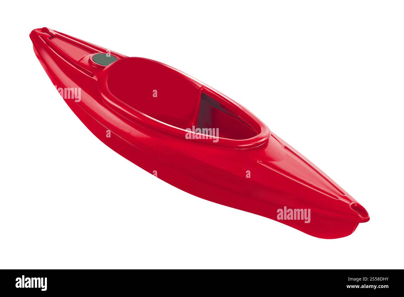 kayak en plastique isolé sur blanc Banque D'Images