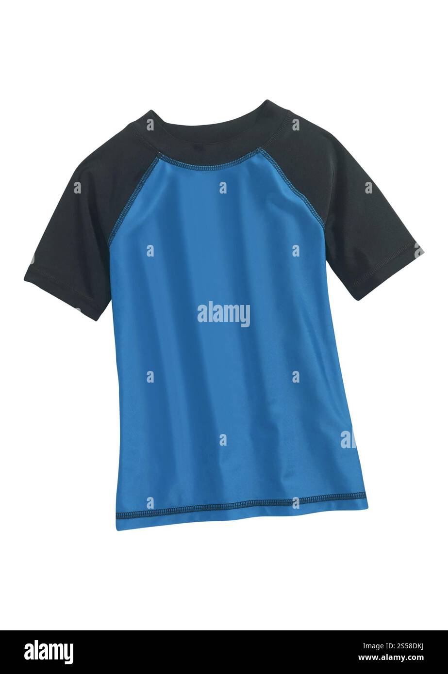 Chemise bleue isolée sur blanc Banque D'Images