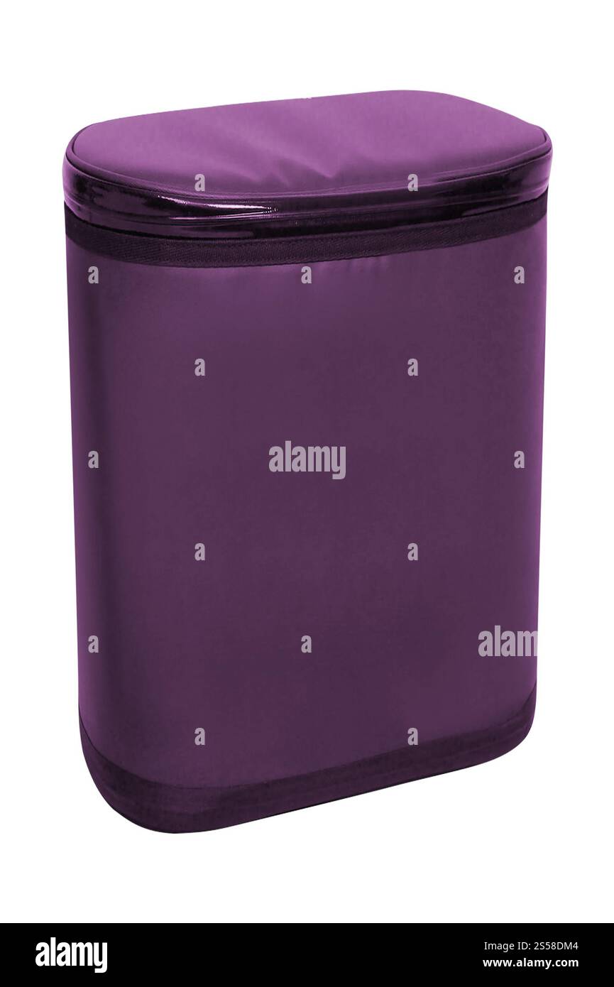 sac à dos violet isolé sur blanc Banque D'Images