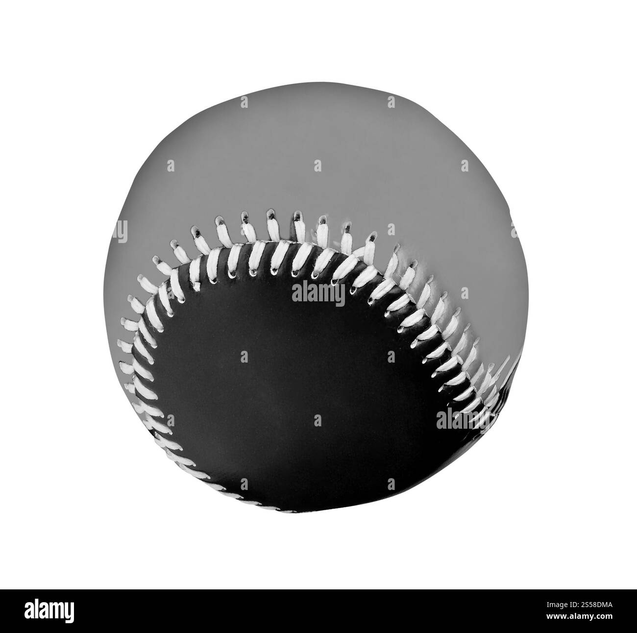 balle de baseball en cuir isolée Banque D'Images