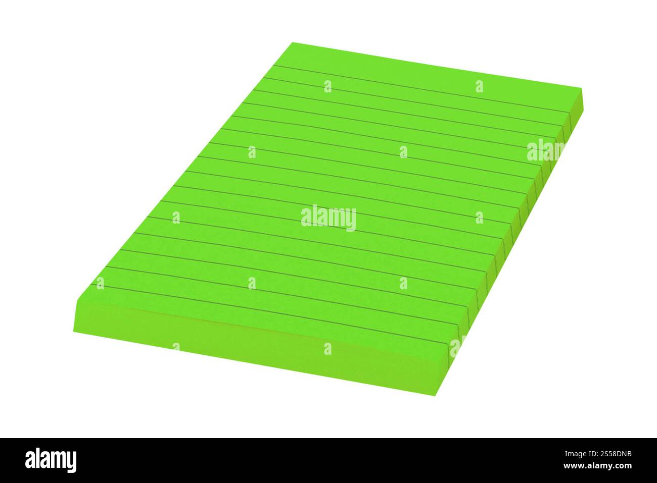 ordinateur portable vert isolé sur blanc Banque D'Images