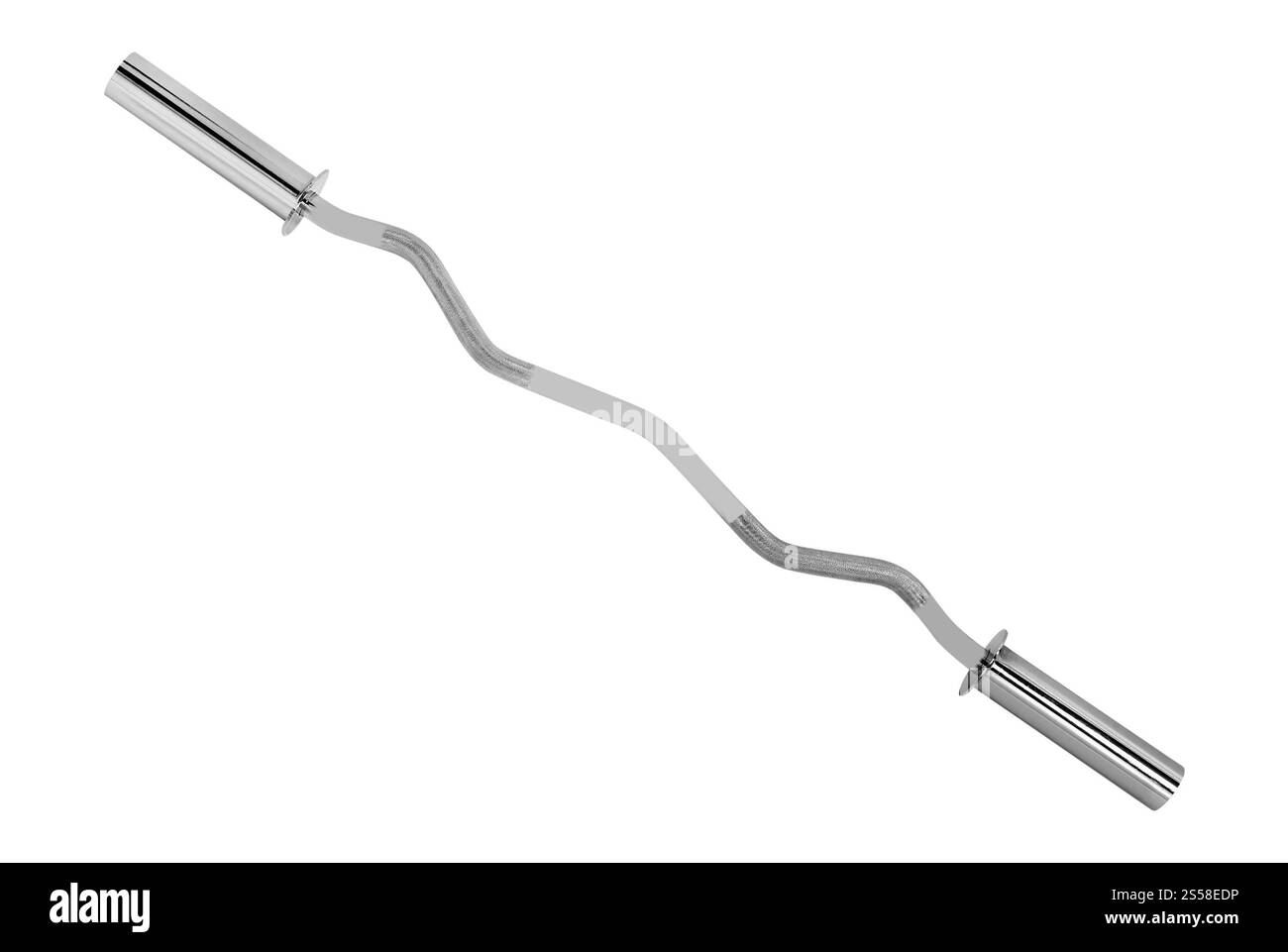 Barre de sport et de fitness isolée sur blanc Banque D'Images