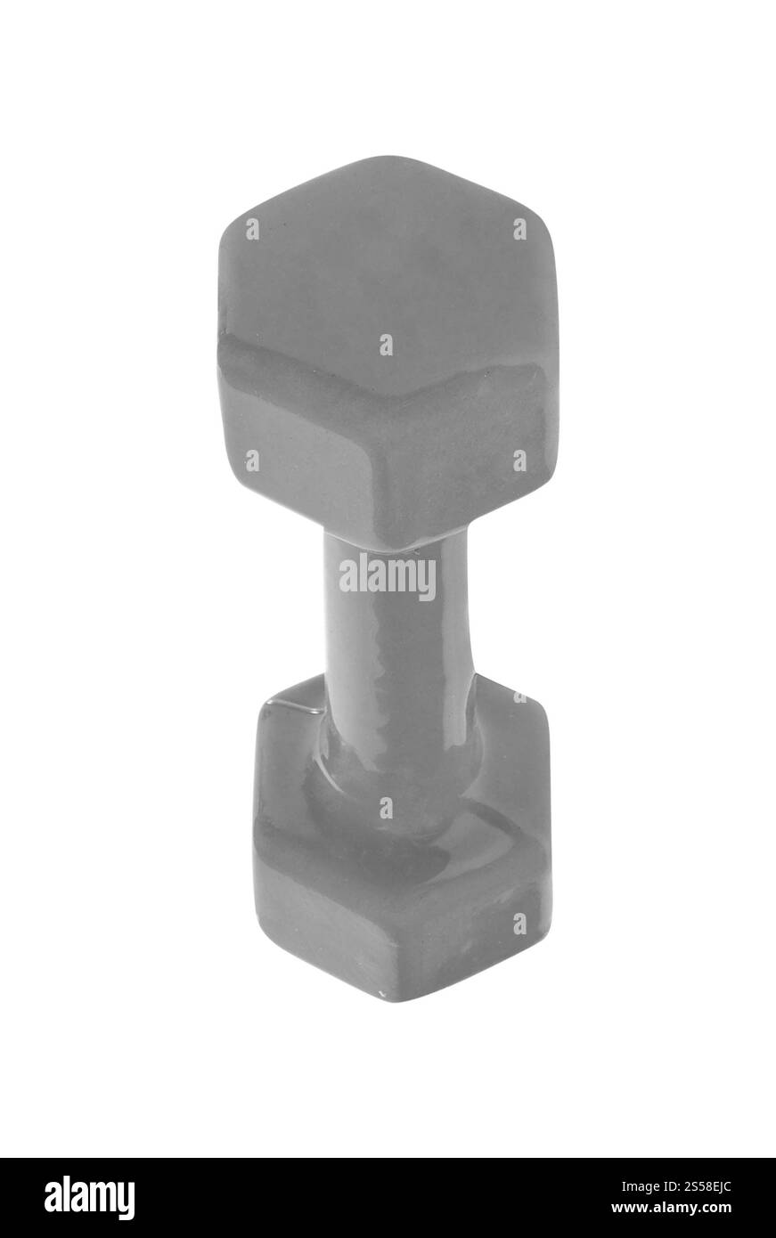 Haltère isolé sur fond blanc Banque D'Images