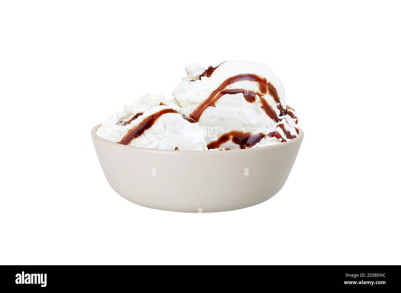 Dans un bol de crème glacée Banque D'Images