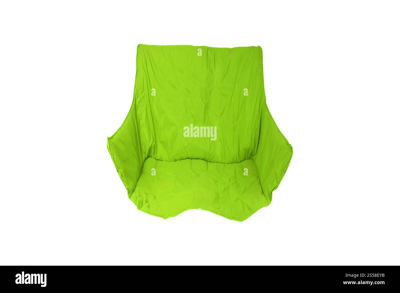 chaise pliante verte isolée Banque D'Images