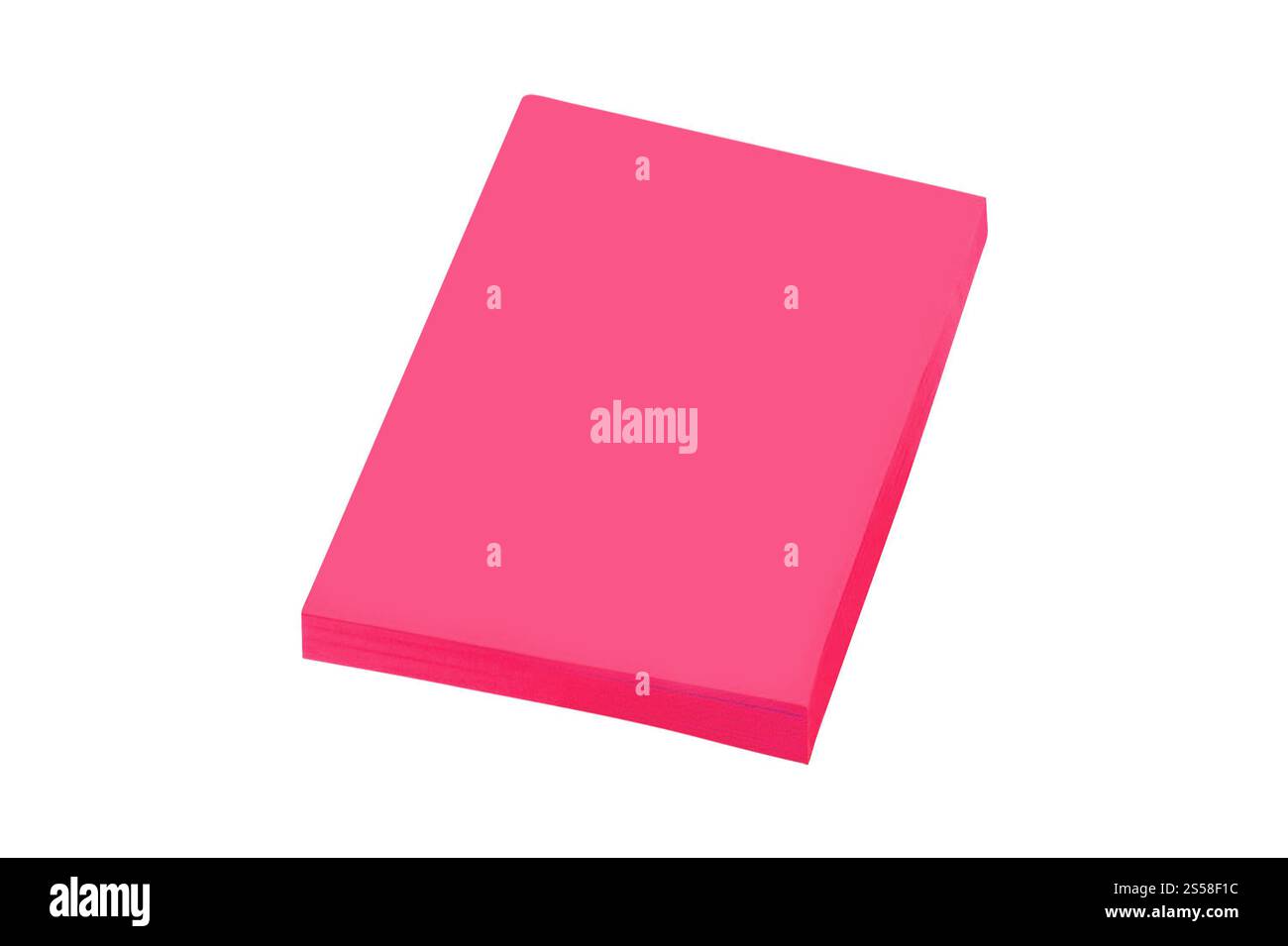 Notes autocollantes colorées isolé sur blanc Banque D'Images