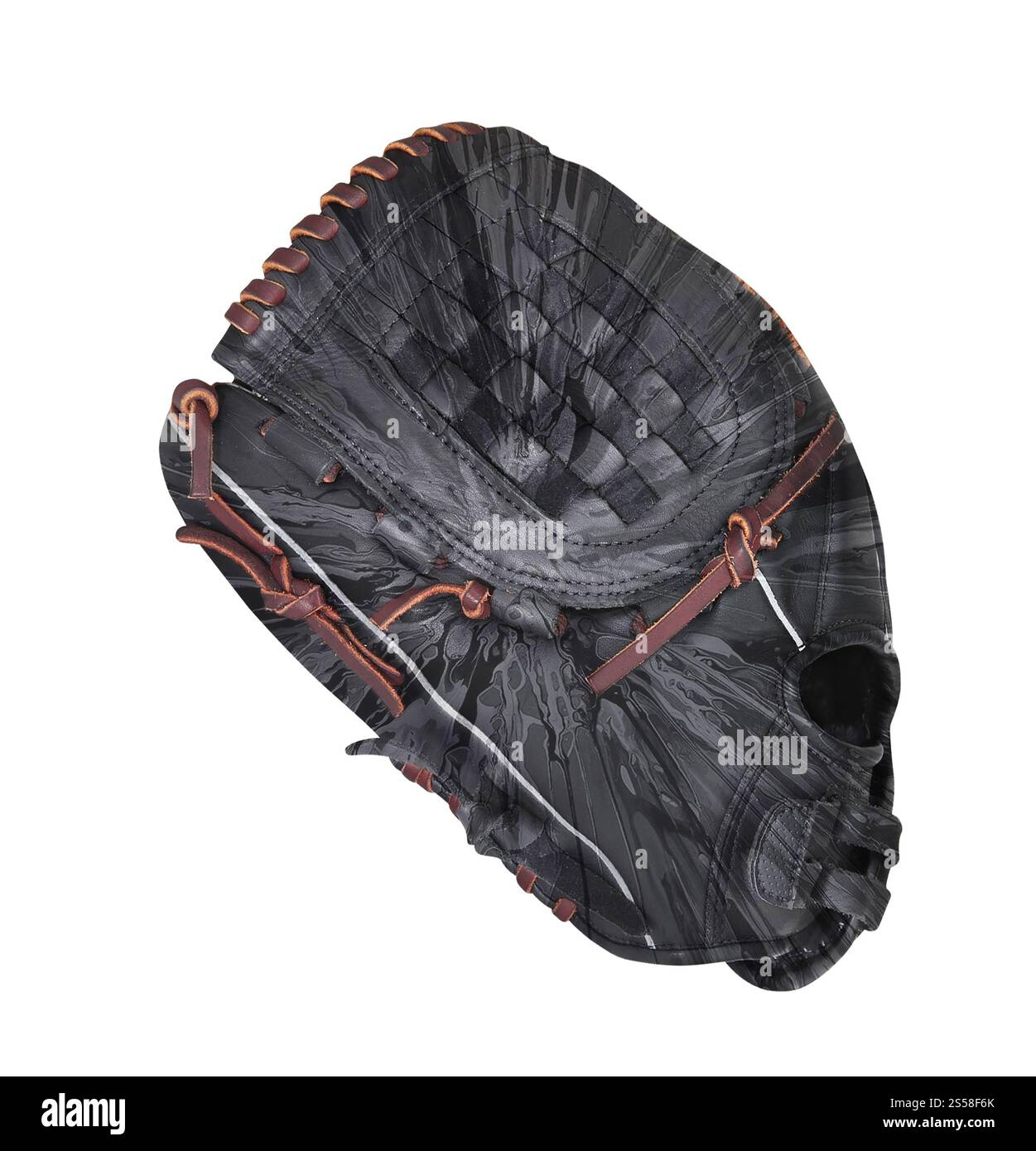 Gants de baseball ou softball en cuir isolés Banque D'Images