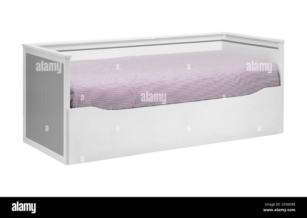 Bed isolated on white Banque D'Images