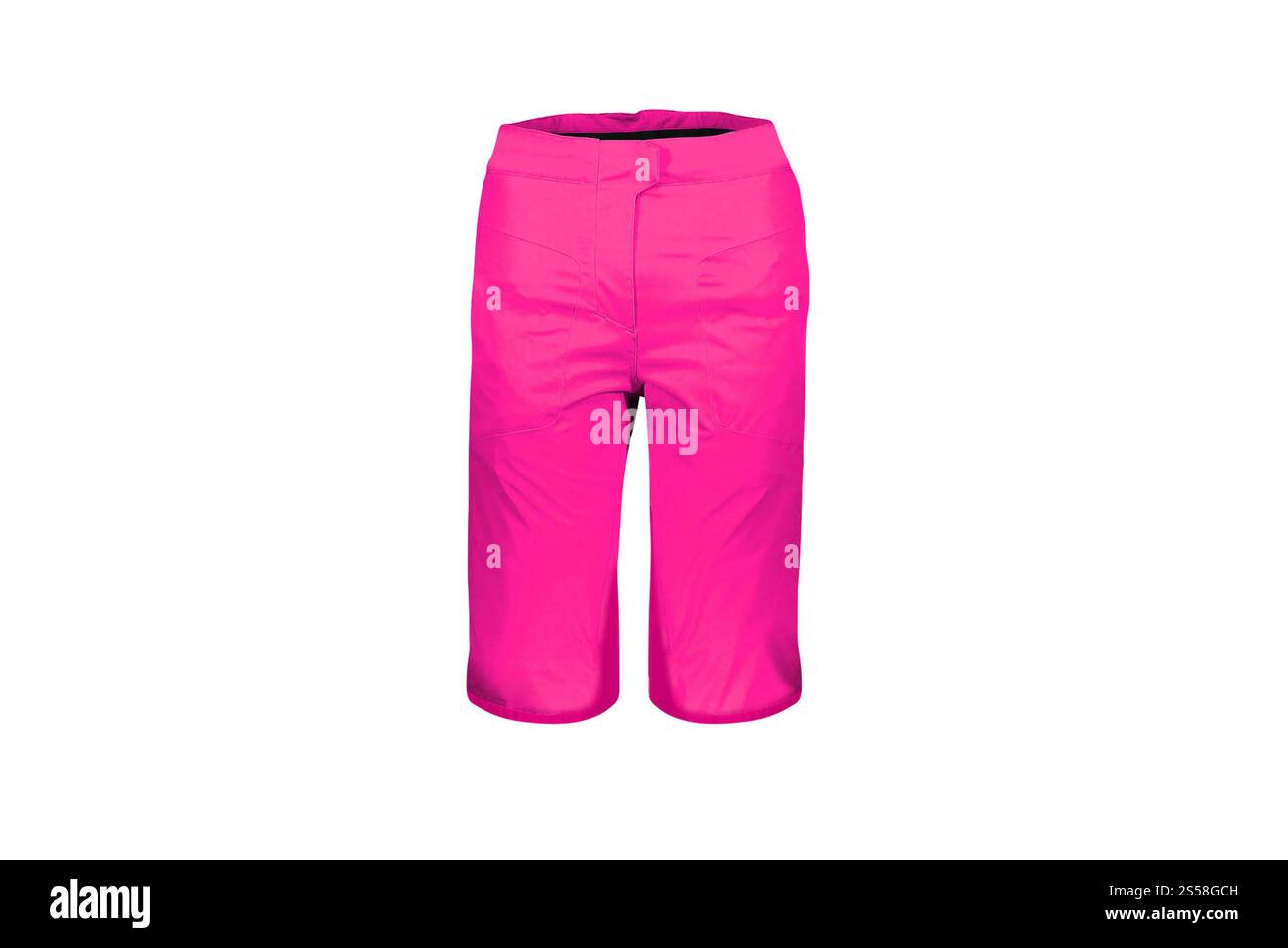 Short rose isolé sur blanc Banque D'Images