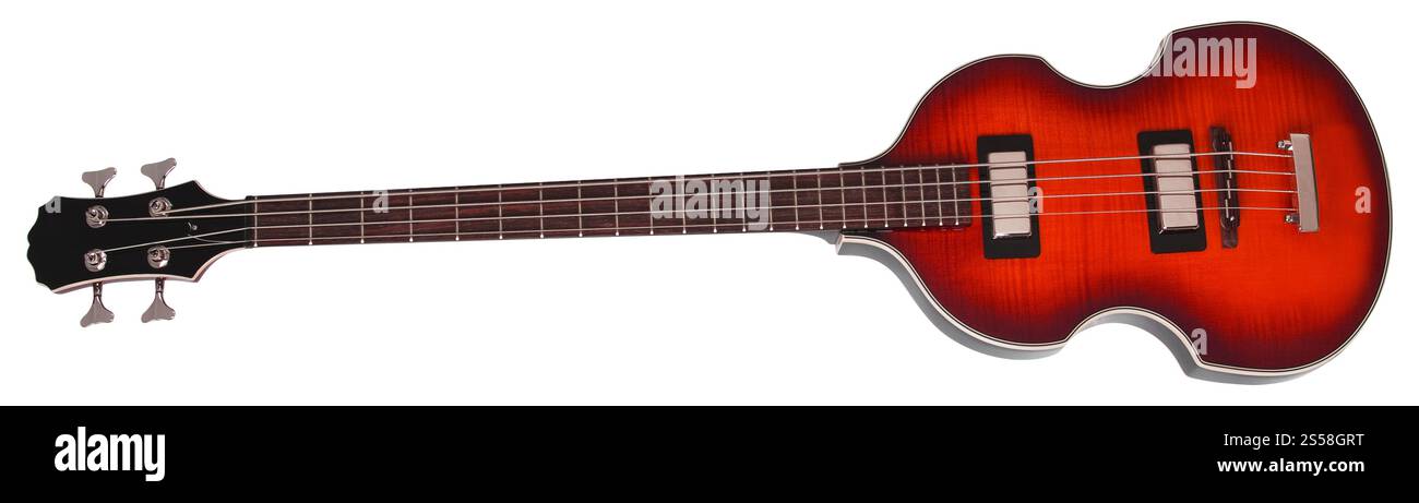 Guitare basse électrique isolée Banque D'Images